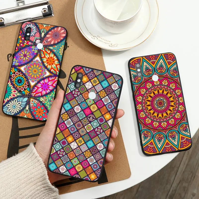 

COLORFUL MANDALA coloful pattern Phone Case For Xiaomi Redmi note 7 8 9 t s 10 A pro lite funda shell coque cover