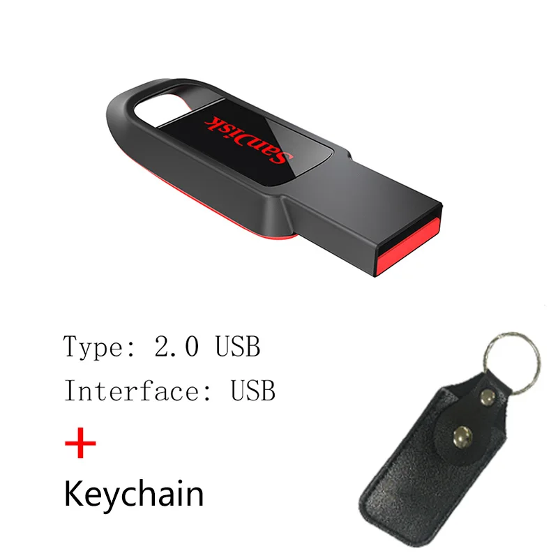 CZ61 BB Флеш-накопитель USB sandisk 32, 64, 128, 16 ГБ, мини-накопитель 128 ГБ, 64 ГБ, 32 ГБ, 16 ГБ, флеш-накопитель 2,0, USB флешка, диск на ключ, память для телефона - Цвет: CZ61 BB