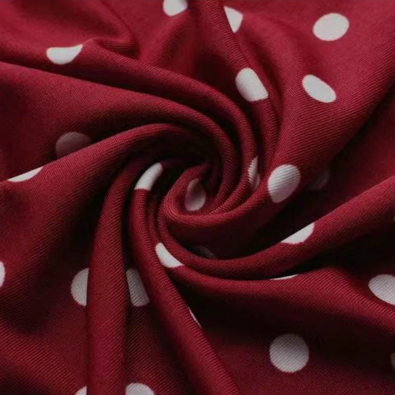 Женское платье в горошек макси-платье с круглым вырезом тонкое элегантное стиле