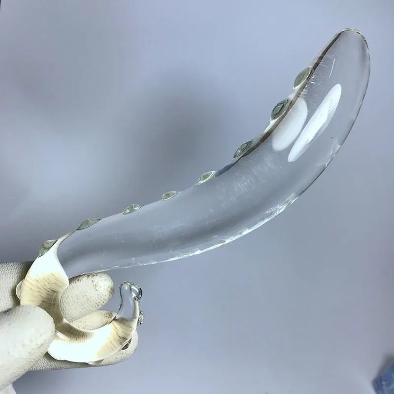 Фаллоимитатор в форме гиппокампа G-образный Хрустальный фаллоимитатор из стекла