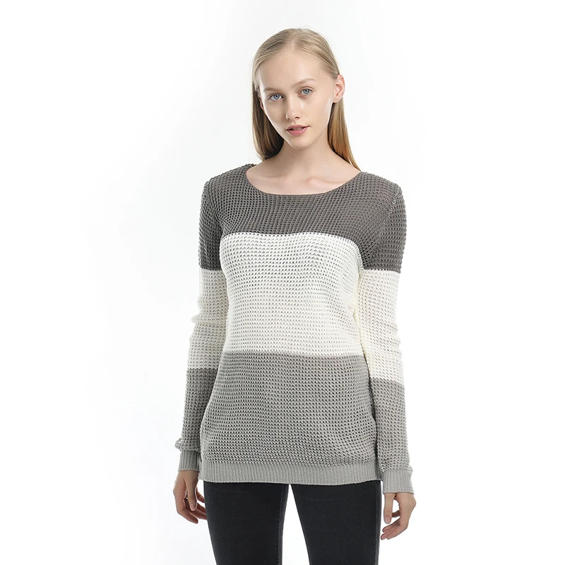 Повседневный и удобный женский модный свитер большого размера с длинными