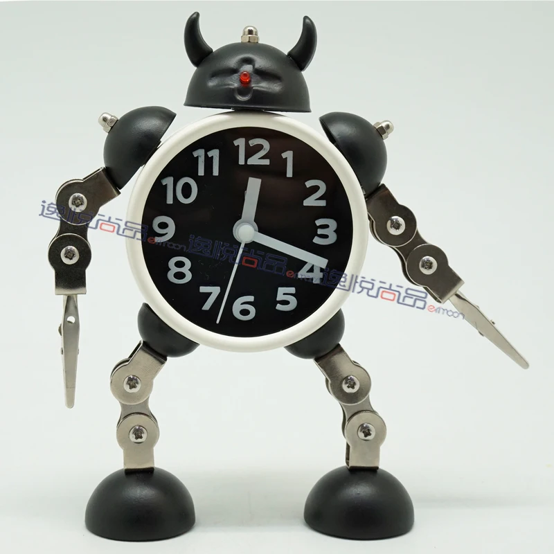 Мультяшный милый робот детский будильник креативный металлический современный