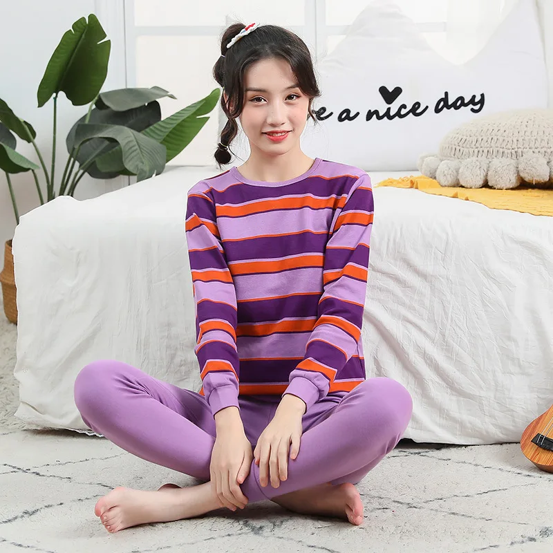 

Хлопковая одежда для мальчиков и девочек-подростков, Детские пижамные комплекты, детские пижамы, одежда для сна с длинным рукавом, детские п...