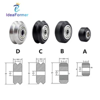 3d printer parts cnc openbuilds plastic wheel pom wth 625zz mr105zz idler pulley gear v slot bore 5mm passive round perlin wheel