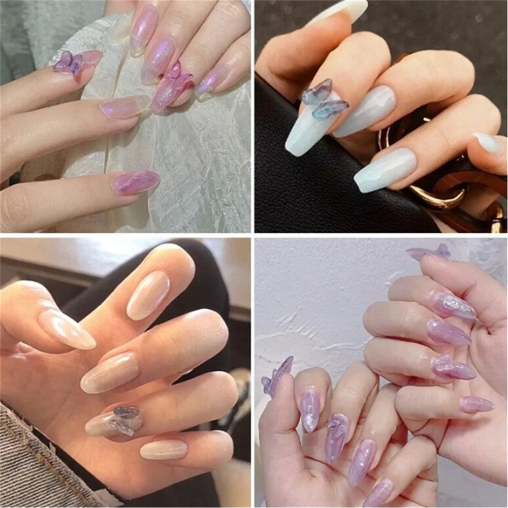 40 шт./пакет трехмерный стереоскопический Бабочка с блестками 3D нейл-арта