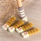 4 шт. вязаная обувь с принтом кошачий коготь стол стул для ног детская коляска с покрывалом для ног, вязаные носки для ног для стульев, ножка стула, носки в виде лапы ткань анти-скольжения для ножек стула крышка