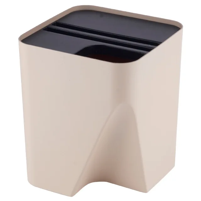 1 PCS Beige 15L 1 шт. пластиковая урна для мусора стек переработка мусорного ящика система разделения отходов 15л настенные контейнеры мусорное ведро для кухни ванной гостиной - Цвет: 1 PCS Beige 15L