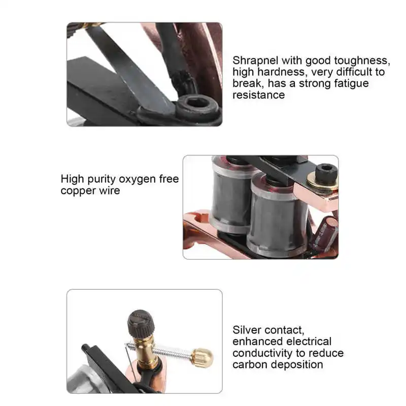 

Pen Kits Tattoo Kit Coil Tattoo Machine Liner Shader Body Art Tattoo Machine Device Rose Gold Tattoo Kit