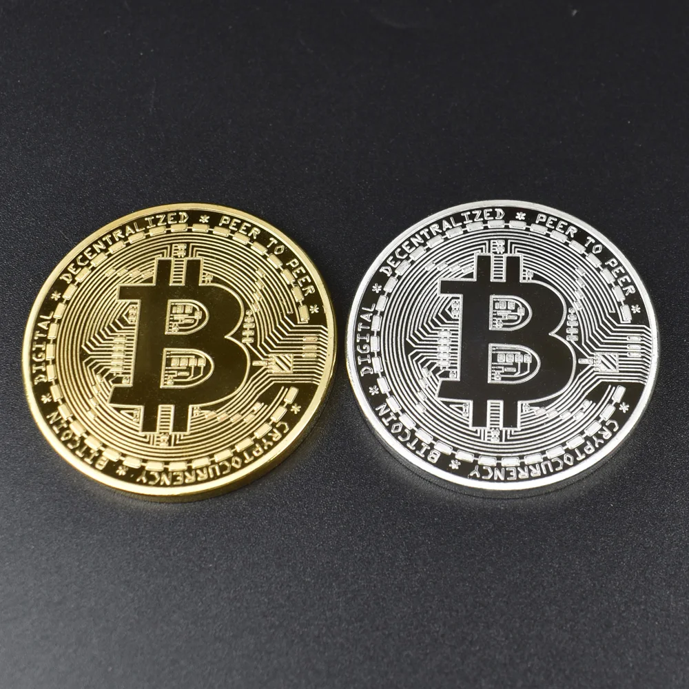 Позолоченные физические битконы Casascius Бит монета BTC Litecoin пульсация Eth художественная коллекция прозрачная акриловая упаковка монета