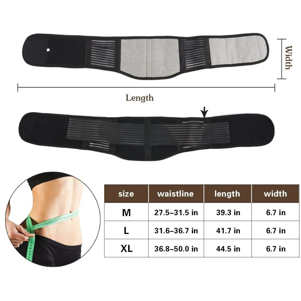 Поддержка талии самонагревающийся магнитный терапевтический поясной ремень