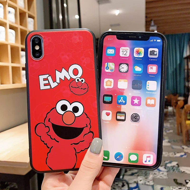 Candy Cookie для Iphone 11 Pro Max чехол Elmo задняя крышка мягкий матовый чехол| |
