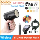 Godox AD100 Pro Вспышка AD100Pro 100Ws 2,4G HSS 18000s TTL наружная карманная вспышка Speedlight для Sony Nikon Canon Fujifilm
