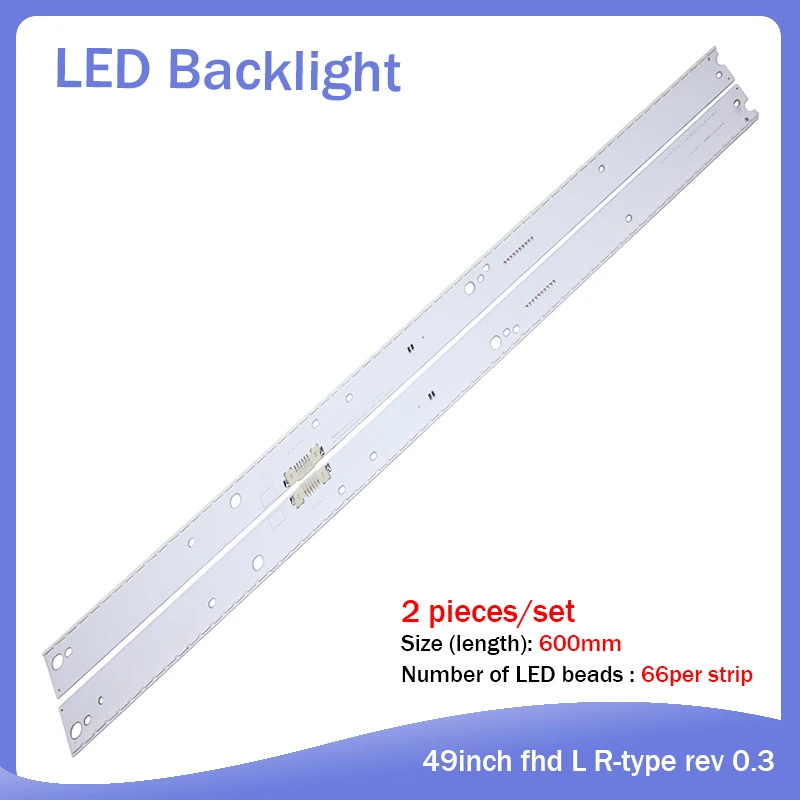 

New Kit 10 PCS 66LED 600mm LED backlight strip for Samsung UE55MU6400UXZT S_KU6.4/6.5K_55_SFL70_R66 L66 LM41-00462A LM41-00459A