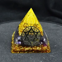 aura reiki organ pyramid amethyst crystal for energy generator orgonite chakra healing and mental purification orgone pyramids