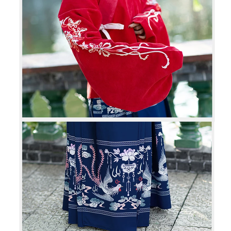 Женский костюм Hanfu с вышивкой классический для танцев традиционное платье феи