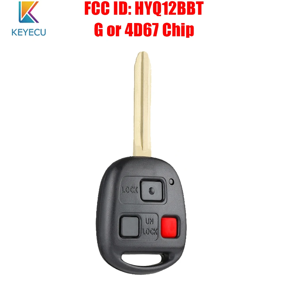 

Keyecu, 3 кнопки ASK, 314 МГц, чип 4D67 / G для Toyota FJ Cruiser Land Cruiser 2003-2009, идентификатор FCC: HYQ12BBT TOY43