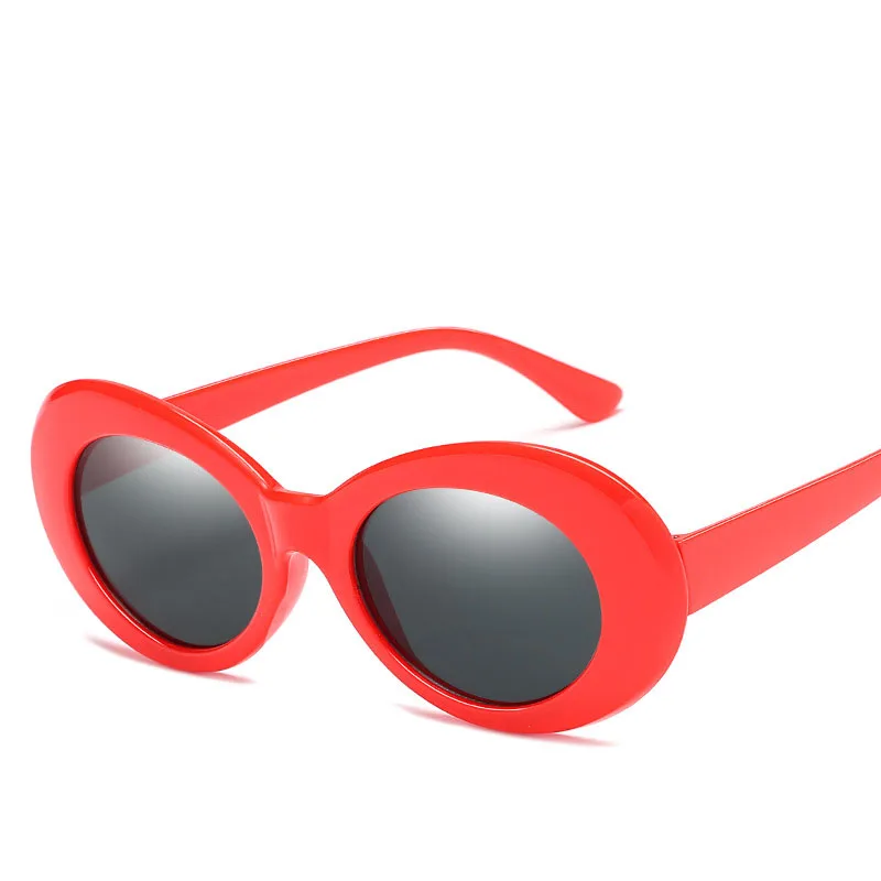 Original Oval Sun Glasses Men Women Retro PC Round Bold Thick Frame Sunglasses White Outdoor Eyeglasses UV400 Unisex | Аксессуары для