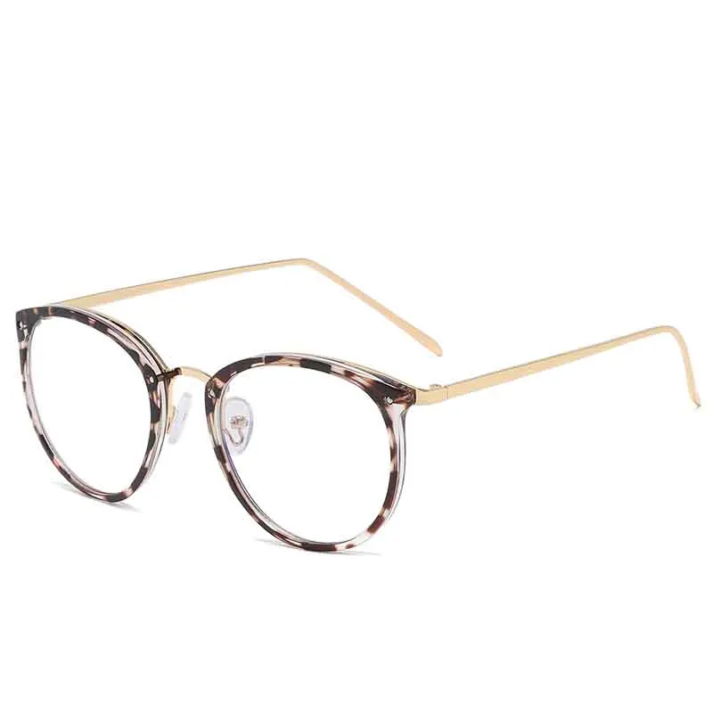 

Retro Anti Blue Light Glasses Frame Classic Metal Frame Glasses Women Men Round Eyeglasses Optical Fashion Computer Glasses