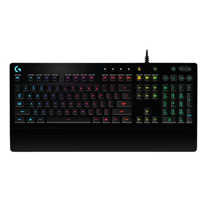 Игровая клавиатура logitech G213, Проводная Механическая клавиатура, защита от брызг, 108 клавиш, игровая RGB подсветка, регулируемая Проводная USB клавиатура