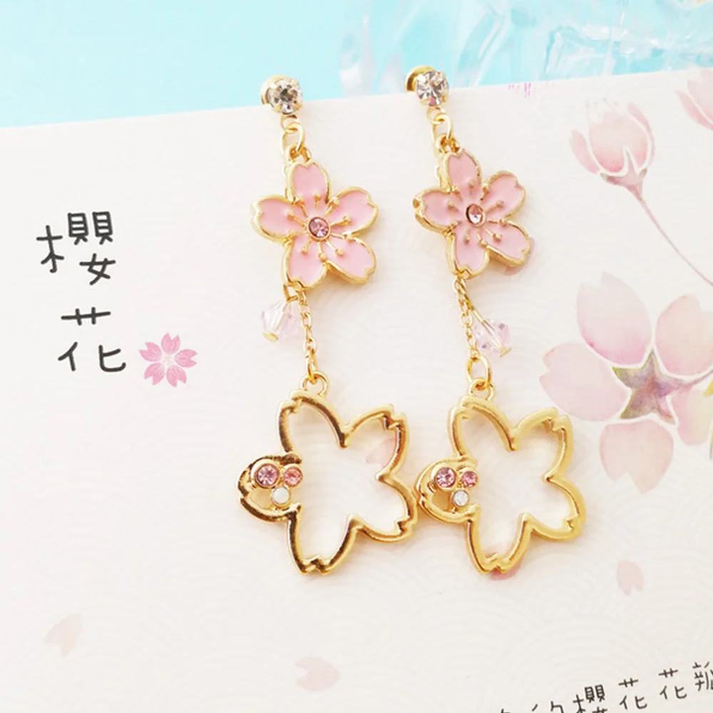 Розовый Kawaii серьга в японском стиле Харадзюку мягкий для девушек с кисточками