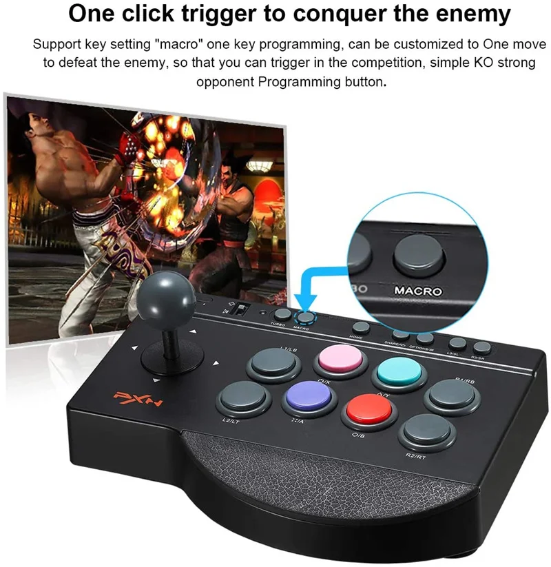 PXN-0082 джойстик для ПК PS4 контроллер PS3/Xbox One/Nintendo Switch аркадная боевая игра трость USB