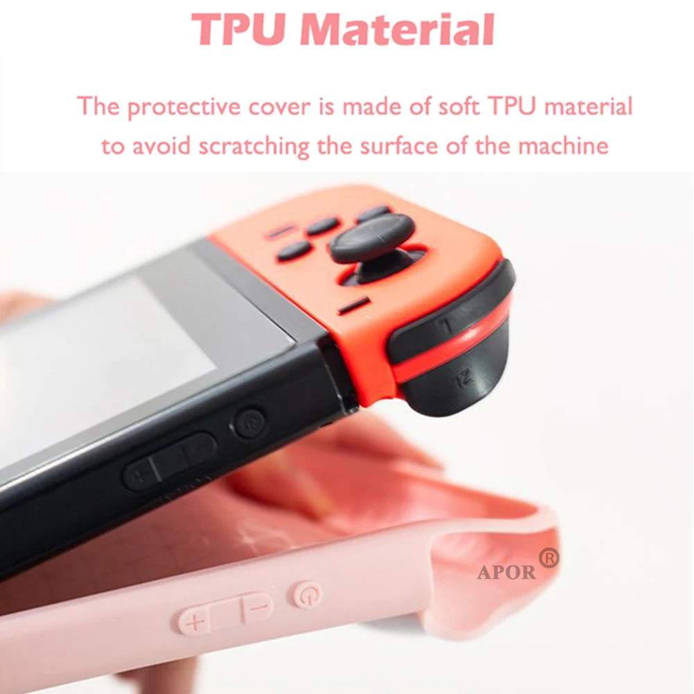 Новейший чехол для Nintendo Switch Console JoyCon розовый защитный со сменными рукоятками |