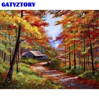 gatyztory picture by numbers kits 60x75cm frame landscape oil painting by number kids unique diy gift modern home wall decor