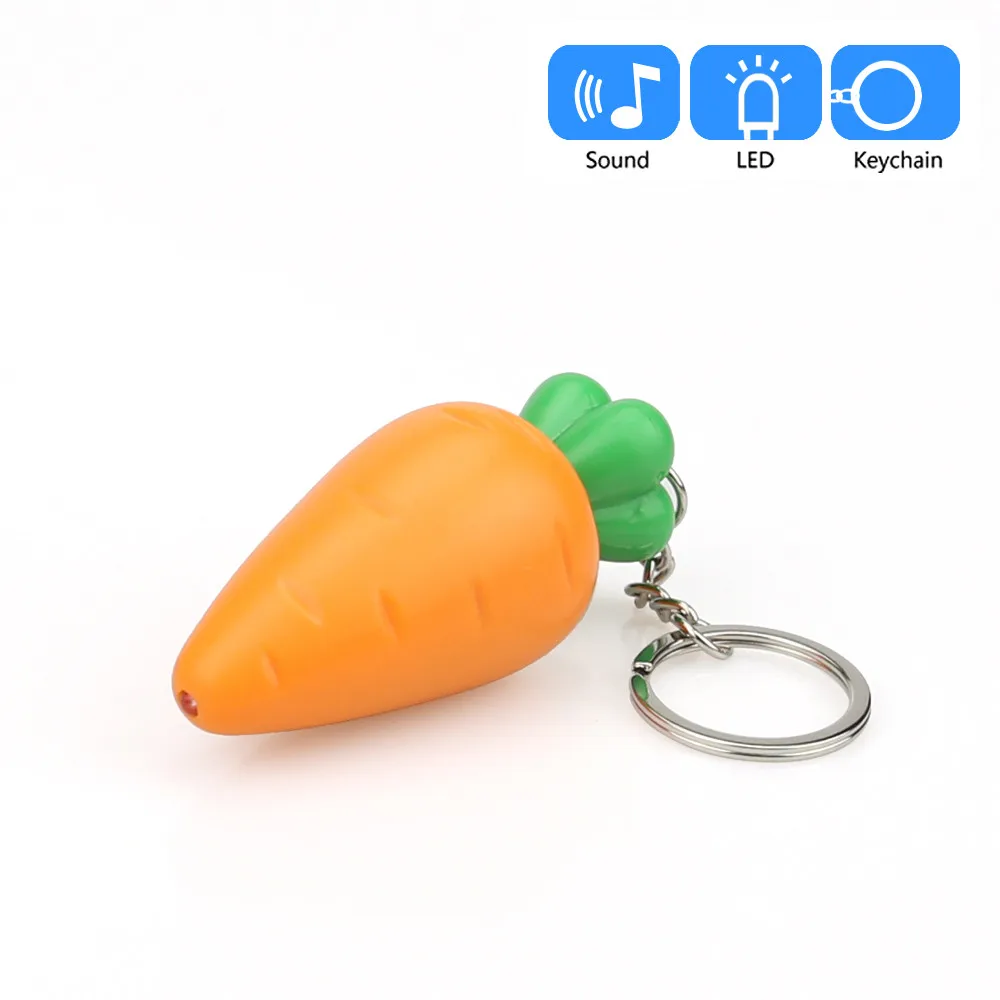 Мини-брелок в форме моркови с мультяшным рисунком светодиодный светильник