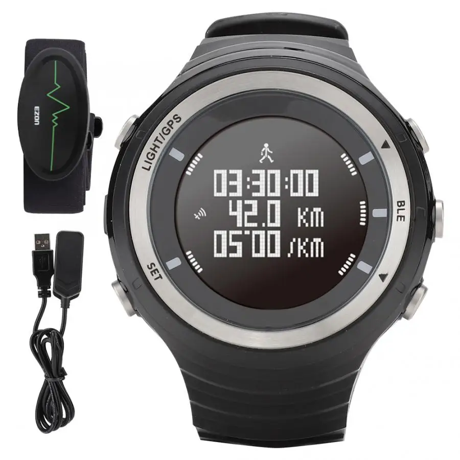EZON T033 gps монитор сердечного ритма спортивные походные тренировочные часы bluetooth с