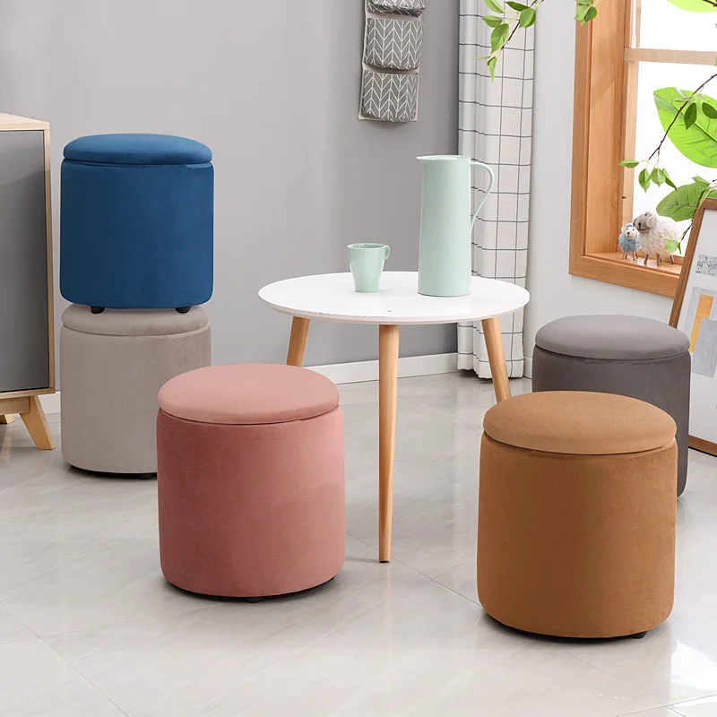 Домашний табурет для смены обуви из цельного дерева туалетный столик стул