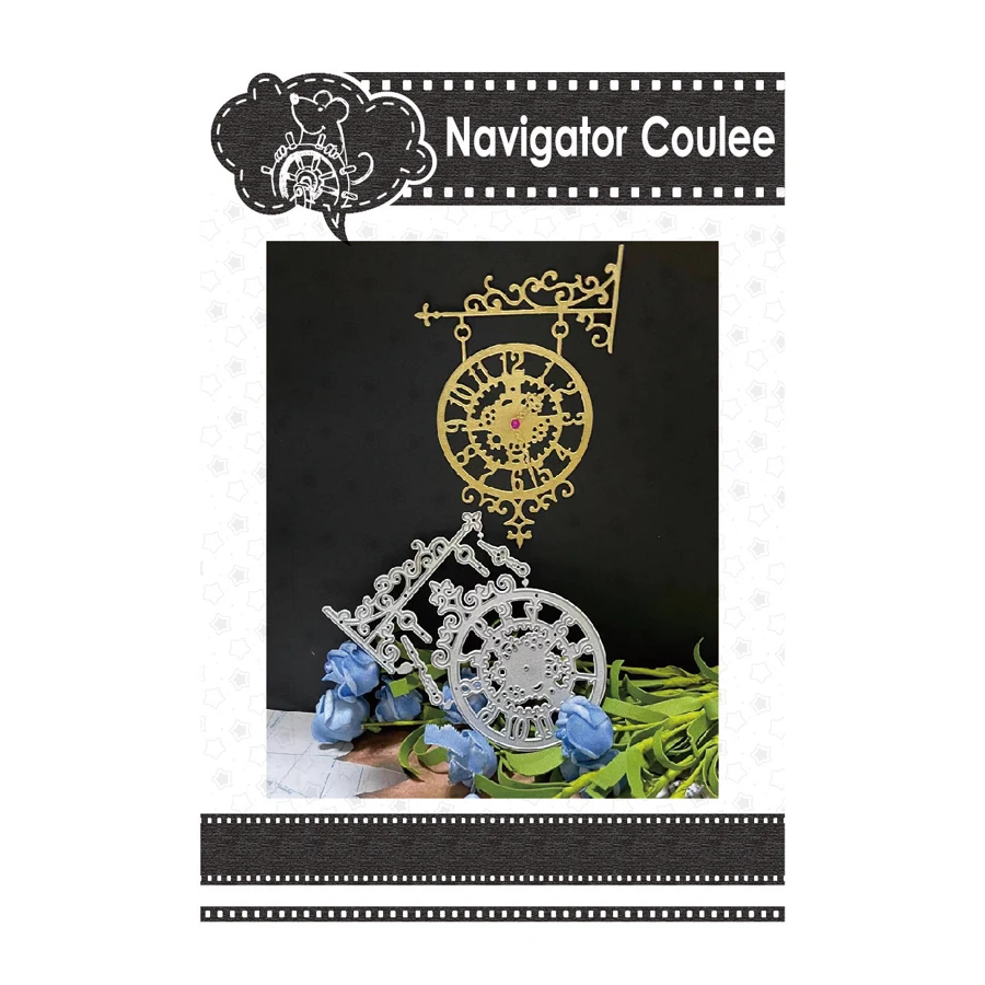 

Metal cutting mold time wall clock Set die from scrapbook layered drawing Craft supplies Cut decoration Stamps and molds 2021