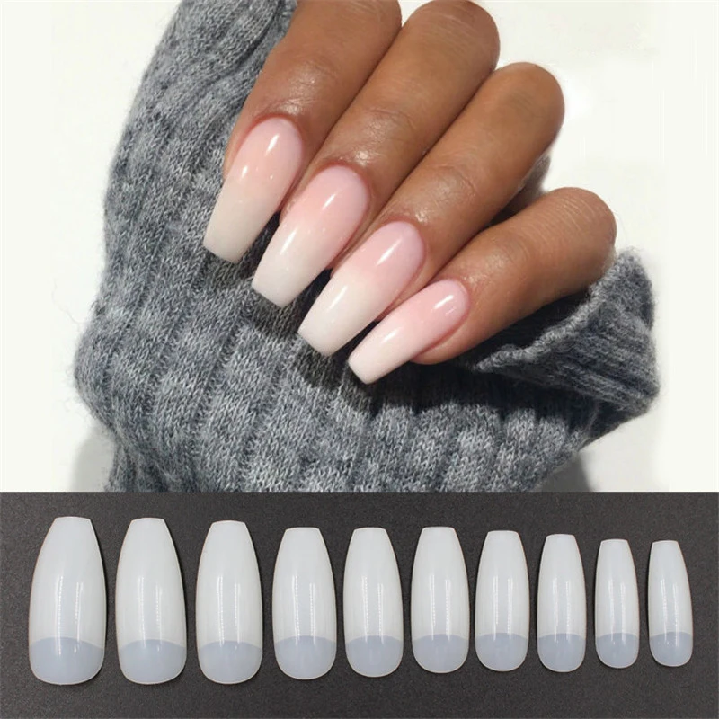 5 комплектов профессиональных длинных гвоздей для балерины гроб 3 вида цветов