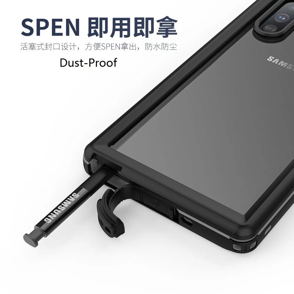 Водонепроницаемый чехол Redpepper IP69K для samsung Galaxy Note 10 Plus прозрачный подводный