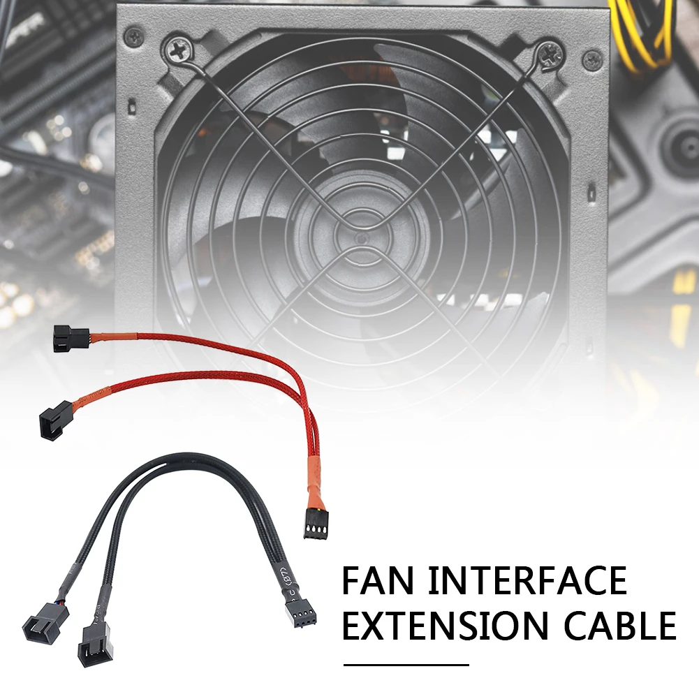 

27cm 1007 24AWG 4 Pin Y Splitter Cable 4 Pin PWM Female To 3/4 Pin Motherboard CPU Fan PC Case Fan Extension Adapter Cable