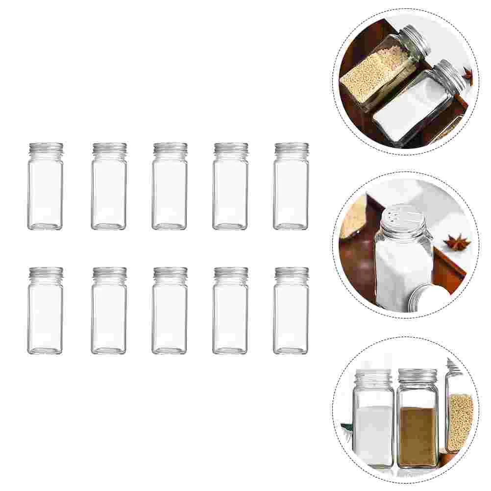 

10pcs Spice Jars with Lid Transparent Seasoning Jars Durable Spice Jars