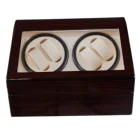 Автоматическая намотка для часов, деревянная намотка для часов, коробка для хранения часов, коллекционный дисплей с двойной головкой, Бесшумный мотор