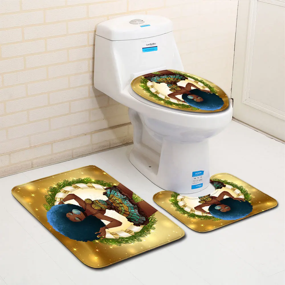 Zeegle Африке Для женщин коврик для ванной комнаты Набор 3 шт. ванная комната туалет