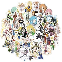 1050100pcslot anime stickers sword art online for diy laptop suitcase car trunk motorcycle skateboard guitar decal sticker