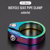 bicycle seatpost clamp mtb road bike aluminum alloy seat post clamp 31 8 34 9mm cycling tube clip colorful black accessory