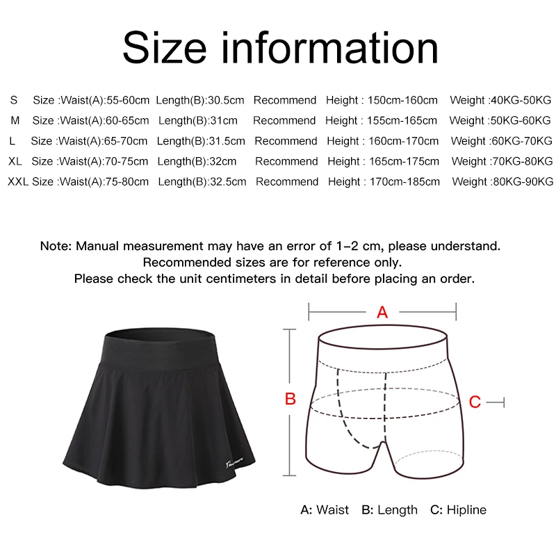 

QUESHARK Women Sports Anti Exposure Tennis Skirt Shorts Quick Dry Gym Fitness Running Yoga Jogging Badminton Shorts