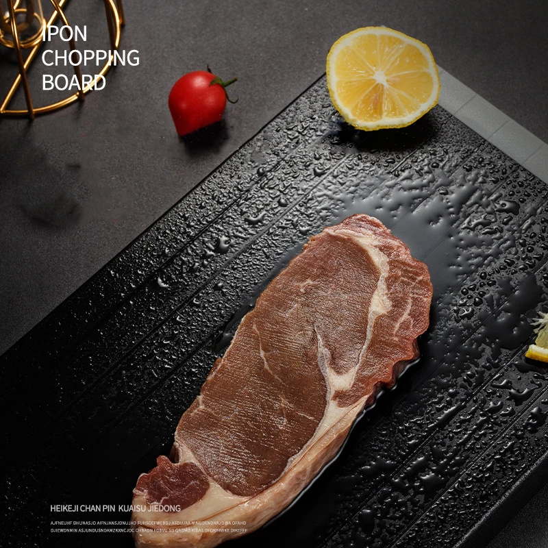 

High Quality Fast Defrosting Tray Rapid Thawing Of Frozen Food Magic Plate Meat Defrost Board Tray Mat With Cover Kitchen Tools