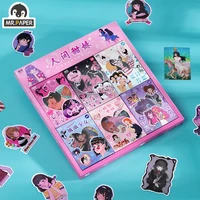 mr paper 6 design human sweet girl series boxed stickers decorative diary stickers scrapbook decorative stationery stickers