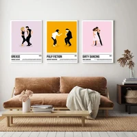 grease poster canvas prints dirty dancing movie painting vintage pulp fiction film picture boyfriend christmas gift home decor