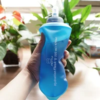 500ml portable soft flask water bottle tpu folding collapsible water bags tpu free for running hydration pack waist bags new