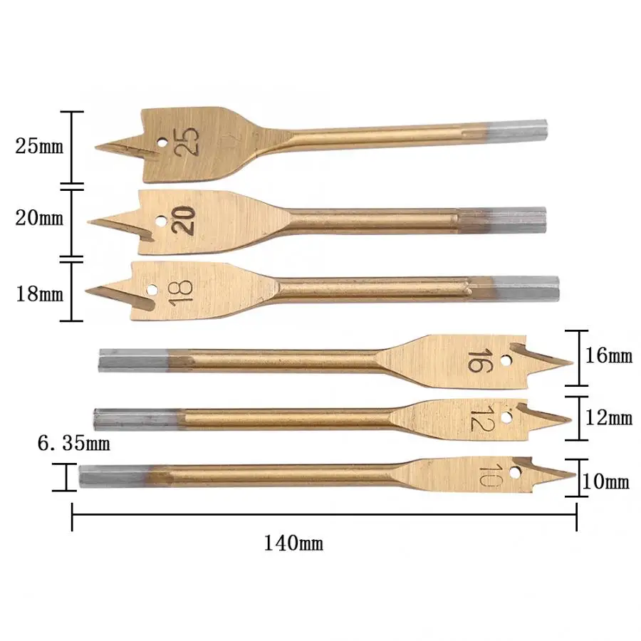 6 шт долотчатые буры промышленная Лопата весло инструменты для сверления ДЕРЕВА