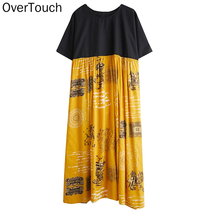 

2021 Plus Size Summer Dress Beach Style Casual Sundress Women Vestidos Print Oversize 5XL 6XL Lady Long Dress Cotton New
