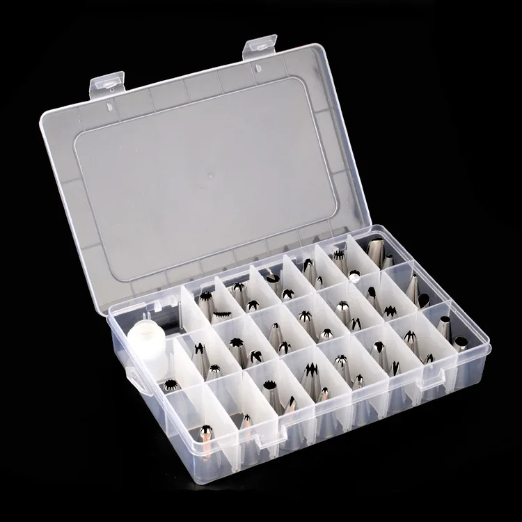 42pcs decorating mouth set cake cookies full set decorating tools boxed stainless steel decorating mouth set