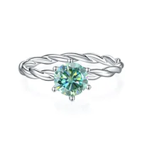Captivating Green Moissanite Eternity Ring 6