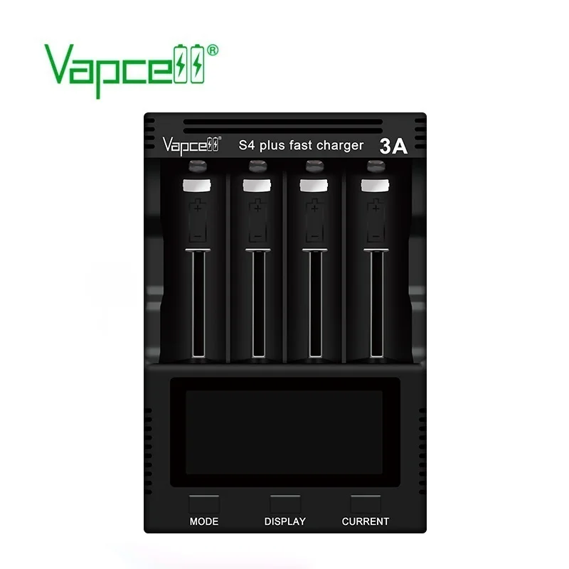Vapcell s4 plus charger 5v 4 3a low noise fast charger For 10-26mm wide 34-75mm long flashlight/power tools battery charge