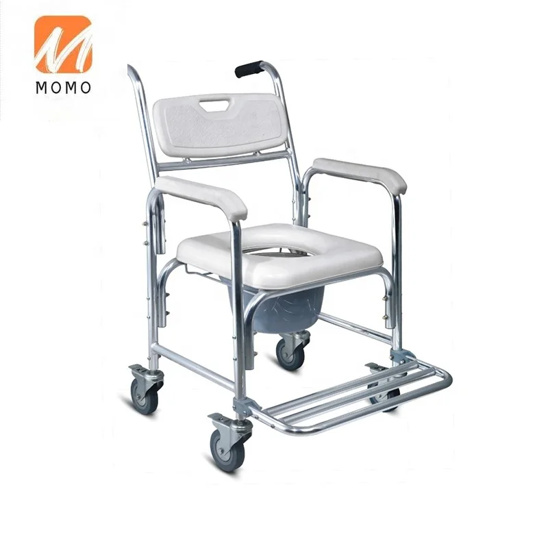 

Bathroom medical safety home care manual shower toilet commode chair with wheels